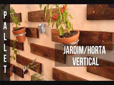 Jardim vertical com pallets