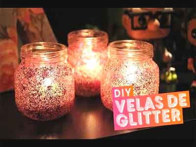 Potes de Glitter para velas